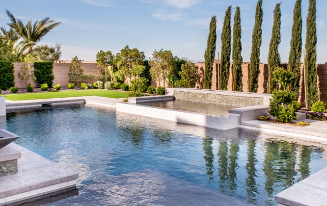 Backyard pool designs modern