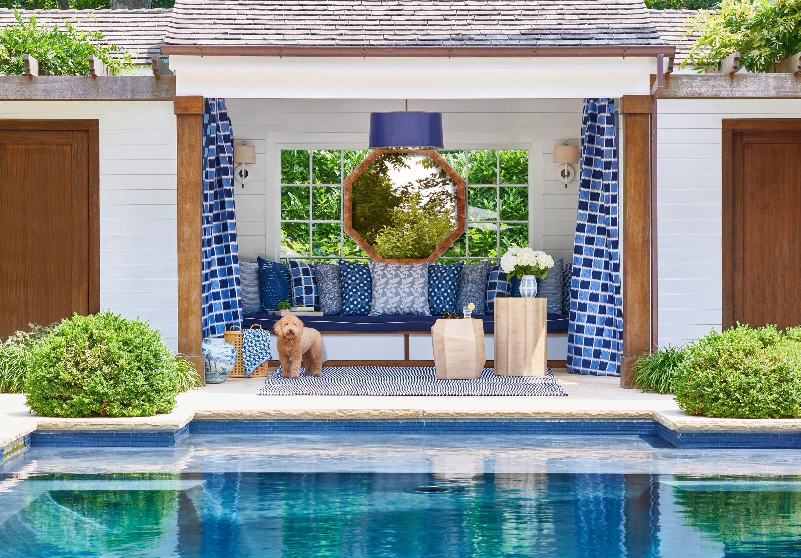 Modern pool landscaping